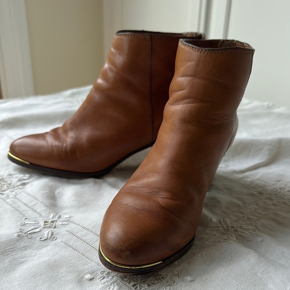 Coach Brown Ankle Booties.